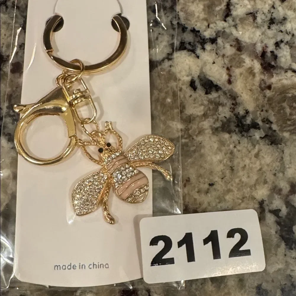 2112 Rhinestone, Bee Key Ring & Bag Charm‎